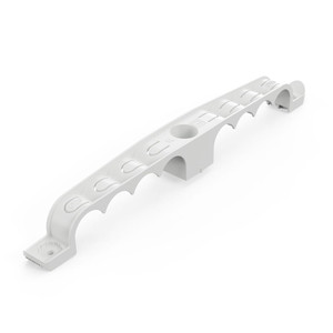 Держатель труб для прямого монтажа двусторонний на 8 мест серый d20 (20шт/120шт уп/кор) (Промрукав) PR13.03293