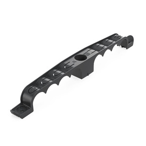 Держатель труб для прямого монтажа двусторонний на 8 мест чёрный d20 (20шт/120шт уп/кор) (Промрукав) PR13.03295