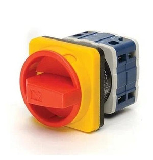 Переключатель двухпозиционный аварийный 25А (0-1) 90 градусов, 3 полюса, рамка 48х48 мм, 400В AC, IP54 (EMAS) PSA025AK341E