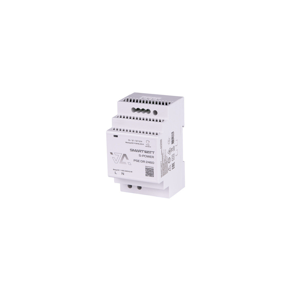 Импульсный блок питания SMARTWATT PSE DR 2460 S-POWER, 24 В, 60 Вт, 2,5 А (SMARTWATT) 4512020450013