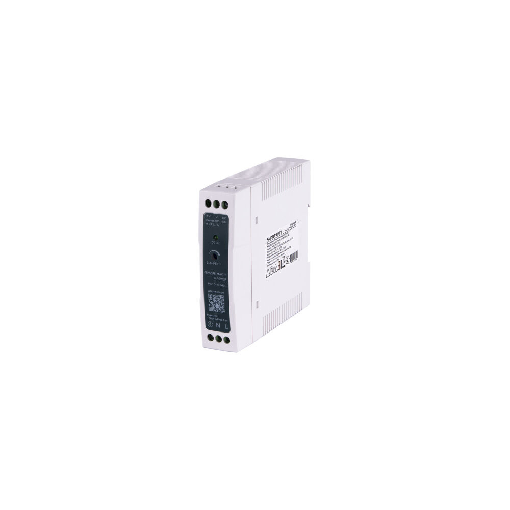 Импульсный блок питания SMARTWATT PSE DRS 2420 S-POWER, 24 В, 20 Вт, 1 А (SMARTWATT) 4512020450014