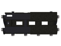 Коллектор модульный MK-60-3D.EPP на 3 контура G 1', магистраль G 1', с термоизоляцией до 60 кВт черный муар с серебром, ст. 09Г2С (Gidruss) MK 6002T 20