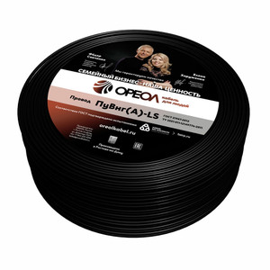 Провод силовой ПуВнг(А)-LS 1х6черный ТРТС (Ореол)