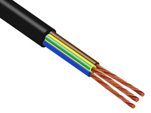 Провод ПВС 3х2.5 черный ТРТС (Элпрокабель)