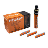 Гвозди 3.0*19 мм для монтажного пистолета с кованым наконечником в комплекте с газовым баллоном 165 мм FEDAST (Fedast) fd3019mgbpfc