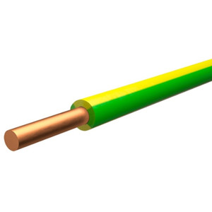 Провод ПУВнг(А)-LS 1х6 желто зеленый              однопроволочный (Дмитров-Кабель)