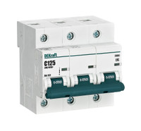 Выключатель автоматический трехполюсный 125А C ВА-201 10кА (Dekraft) 13027DEK