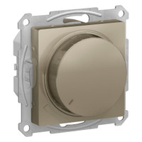ATLASDESIGN СВЕТОРЕГУЛЯТОР (диммер) повор-нажим, LED, RC, 400Вт, мех., ШАМПАНЬ (Systeme Electric) ATN000523