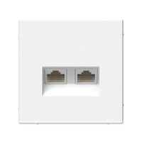 ARTGALLERY розетка двойная компьютерная RJ45+RJ45, кат.6А, механизм, белый (Systeme Electric) GAL000188