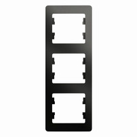 GLOSSA Рамка 3 поста вертикальная антрацит (Systeme Electric) GSL000707