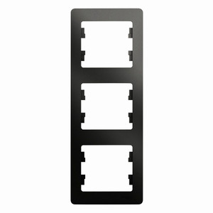 GLOSSA Рамка 3 поста вертикальная антрацит (Systeme Electric) GSL000707