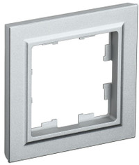 BRITE Рамка 1 пост РУ-1-БрА алюминий (IEK) BR-M12-K47
