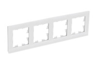 ATLASDESIGN NATURE 4-постовая РАМКА, НАТУРАЛЬНОЕ СТЕКЛО, БЕЛЫЙ (Systeme Electric) ATN360104