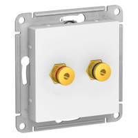 Аудиорозетка ATLASDESIGN двухместная белый (Systeme Electric) ATN000187