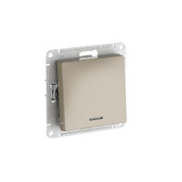 ATLASDESIGN 1-клавишный ВЫКЛЮЧАТЕЛЬ с подсветкой ,сх.1а, 10АХ,мех., быстрозажимные клеммы, ШАМПАНЬ (Systeme Electric) ATN000513S