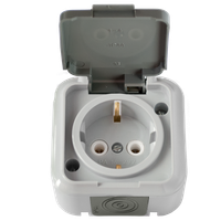 Беларусь Розетка с заземлением наружная IP54 (БелТИЗ) РА16-297(03)