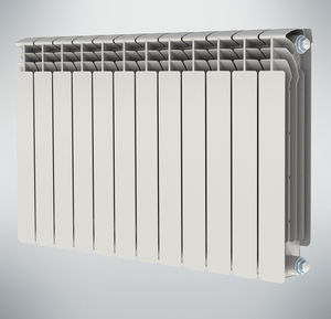 Радиатор биметаллический секционный ПРОФИ 500/100/12 боковое подключение 2364Вт (НРЗ) NRZRB5001002012