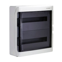 Щит настенный с дверцей 36 модулей IP65 серый с   клеммным блоком 63А (DKC) RB36W6TGD