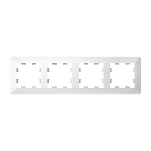 ATLASDESIGN AIR 4-постовая РАМКА, ЛОТОС/дымчатый белый (Systeme Electric) ATN221304