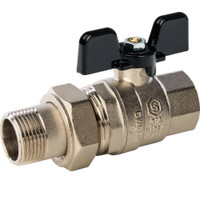 Кран шаровой со сгоном 3/4' ВН ручка бабочка (STOUT) SVB-0007-000020