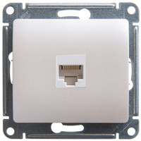 GLOSSA Розетка компьютерная RJ45 категория 5E перламутр в рамку (Systeme Electric) GSL000681K