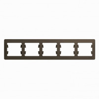 GLOSSA Рамка 5 постов горизонтальная шоколад (Systeme Electric) GSL000805