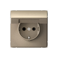ARTGALLERY розетка с заземл. со шторк. с крышкой, 16А, IP20, механизм, шампань (Systeme Electric) GAL000546