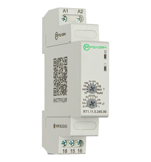 Реле времени задержка включения, 1 переключающий контакт 8А 24-240 AC/DC (Релеон) RT111024000