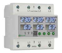Реле контроля напряжения и тока 3L 400В AC 63А (Релеон) RV123840063