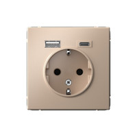 ARTGALLERY розетка 16А с 2 USB A+C, 5В/2,4А/3,0А, 2х5В/1,5А, механизм, песочный (Systeme Electric) GAL001232