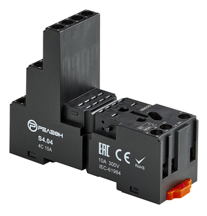 Розетка для реле RP4.34 и модуля защиты и индикации PM8, 10А (Релеон) S404