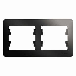 GLOSSA Рамка 2 поста горизонтальная антрацит (Systeme Electric) GSL000702