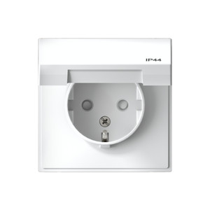ARTGALLERY розетка с заземл. со шт. с крышк, 16А, IP44, механизм, белый (Systeme Electric) GAL440146