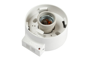 Основание оптико-акустический датчик, регулировка акустич. Датчика, подходит для ЛОН, КЛЛ и LED ламп, цоколь Е27, защитный предохранитель, плафон А85 (Актей) СА-18