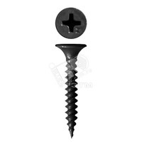 Саморез гипсокартон/металл 3,5х32 черный (500шт) (Крепдил) 6831782-500