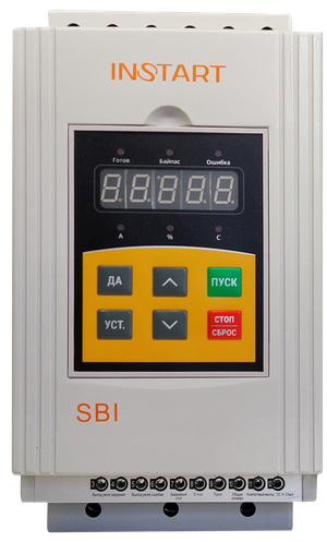 Устройство плавного пуска SBI-18.5/37-04 18.5кВт, 37А, 3Ф, 380В±15%, 50Гц/60Гц, IP20, со встроенным байпасом (Instart)