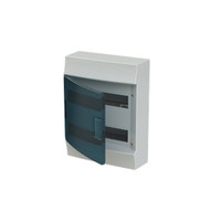 Щит распределительный навесной 24 модуля ЩРн-п-24 пластиковый Mistral41 зеленая прозрачная дверь с клеммами IP41 (ABB) 1SPE007717F0521