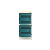 Щит распределительный навесной 48 модулей ЩРн-п-48 пластиковый Mistral41 зеленая прозрачная дверь с клеммами IP41 (ABB) 1SPE007717F0721