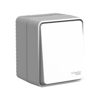 AtlasDesign PROFI IP54 открытой установки 1-клавишный переключатель 10 АХ, серый (Systeme Electric) ATN543061
