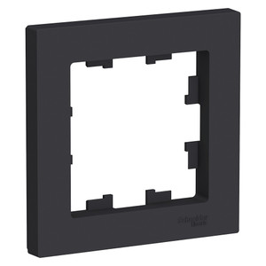 Рамка однопостовая ATLASDESIGN карбон (Systeme Electric) ATN001001