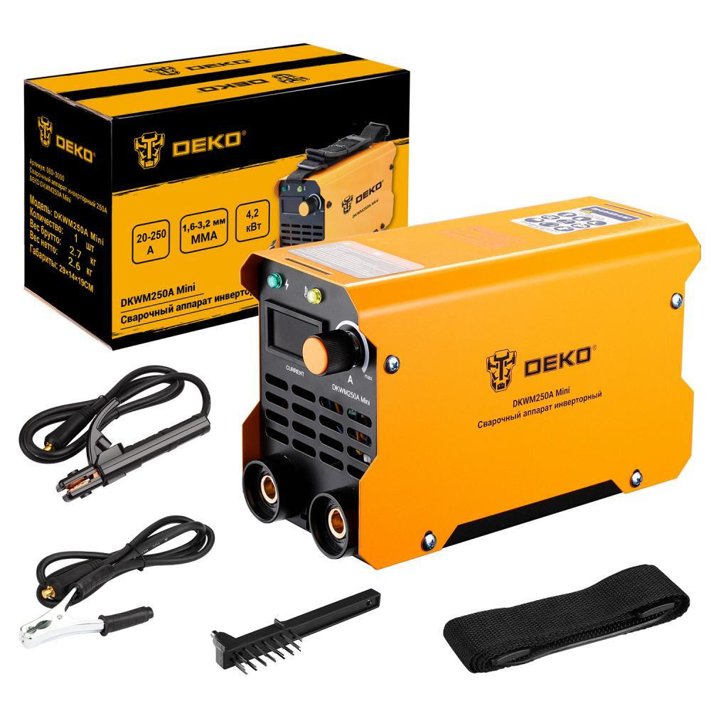 Инвертор сварочный ММА 250А  DKWM250A Mini (Deko) 080-3000