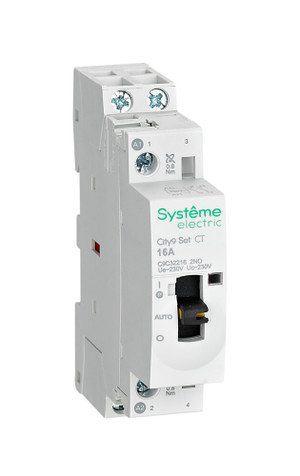 Контактор модульный City9 Set 2P 2НО 16A AC 230В-230В (Systeme Electric) C9C32216