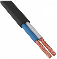 Шнур соединительный ШВВП 2х0.75 черный ТРТС  100м (Металлист)