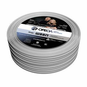 Шнур ШВВП 2х0.5 белый ТРТС (Ореол)
