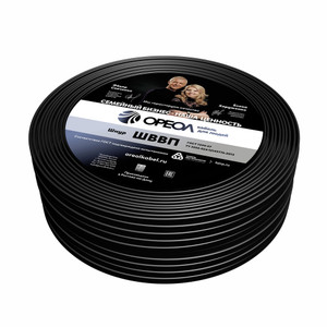 Шнур ШВВП 2х0.5 черный ТРТС (Ореол)
