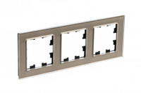 Рамка трехпостовая ATLASDESIGN NATURE, ОРГАНИЧЕСКОЕ СТЕКЛО ШАМПАНЬ (Systeme Electric) ATN320503