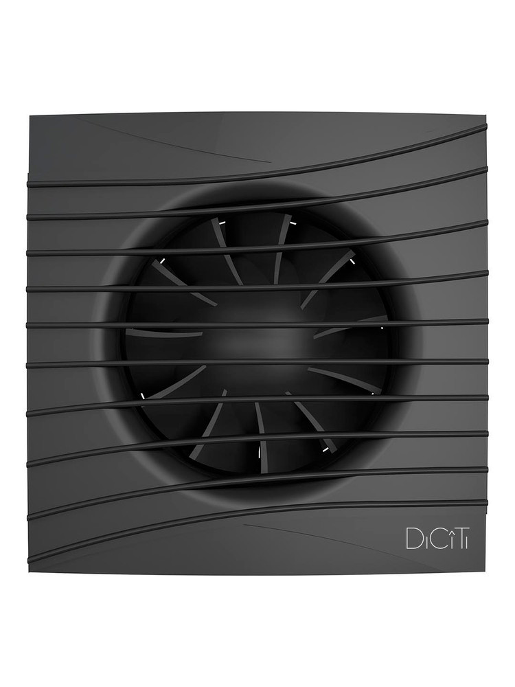 Вентилятор осевой вытяжной с обратным клапаном D125 декоративный (DiCiTi) SILENT 5C Matt black