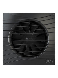 Вентилятор осевой вытяжной с обратным клапаном D125 декоративный (DiCiTi) SILENT 5C Obsidian