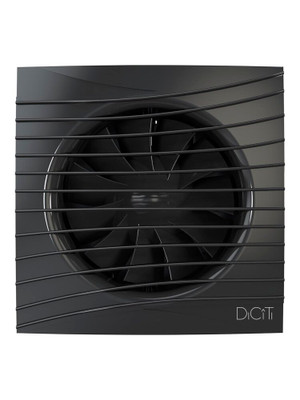 Вентилятор осевой вытяжной с обратным клапаном D125 декоративный (DiCiTi) SILENT 5C Obsidian