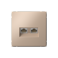 ARTGALLERY РОЗЕТКА двойная компьютерная RJ45+RJ45, кат. 5е, механизм, ПЕСОЧНЫЙ (Systeme Electric) GAL001285